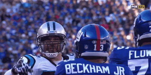 Odell Beckham Jr Laughing With Teammate GIF