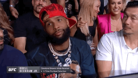 Odell Beckham Jr Show Off His Necklace GIF