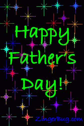 Neon Lights Happy Father's Day GIF