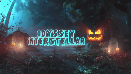 Odyssey Interstellar Poster With Pumpkins And Graves GIF