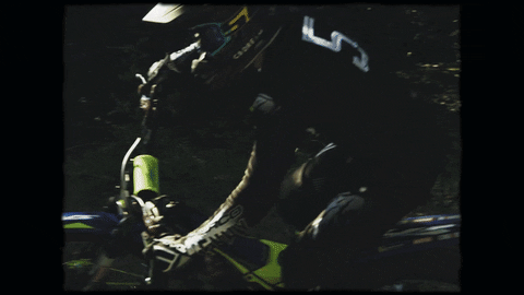 Off Road Dirt Bike Slow Motion Spin GIF