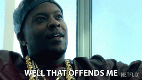 Black Dude Wearing Cap And Gold Necklace Offended GIF