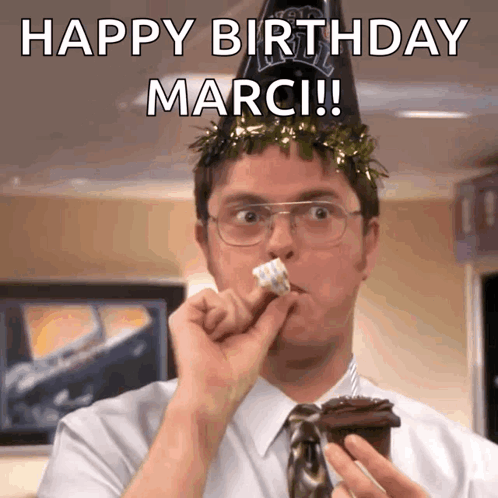 Office Celebration Happy Birthday Marc GIF