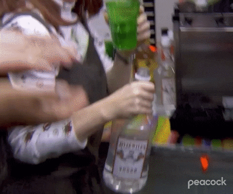 Office Christmas Party Drinking GIF