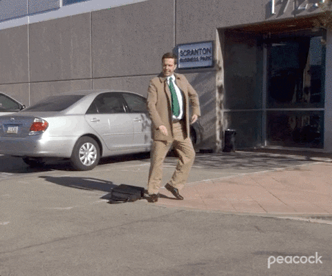 Office Guy Funny Moonwalk GIF