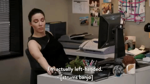 Office Lady Left Handed GIF