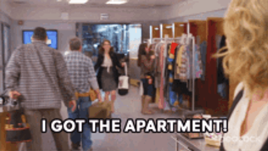 Office Running Apartment Happy Its Free Real Estate GIF
