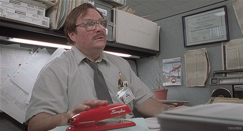 Office Space My Precious Red Stapler GIF