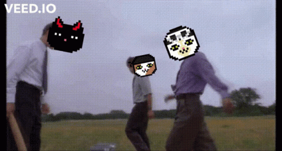 Office Space Workers Animated Cat Face Destroying Printer GIF