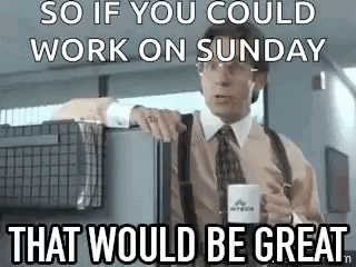 Office Sunday Work Weekend Meme GIF