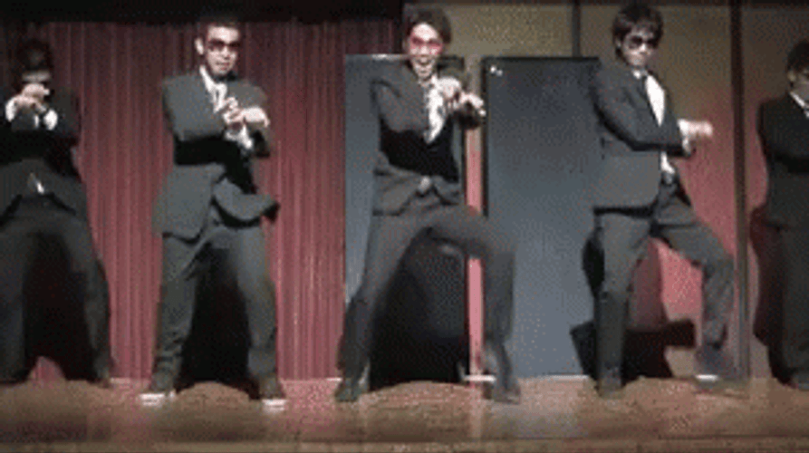 Officemates Performing Gangnam Style GIF