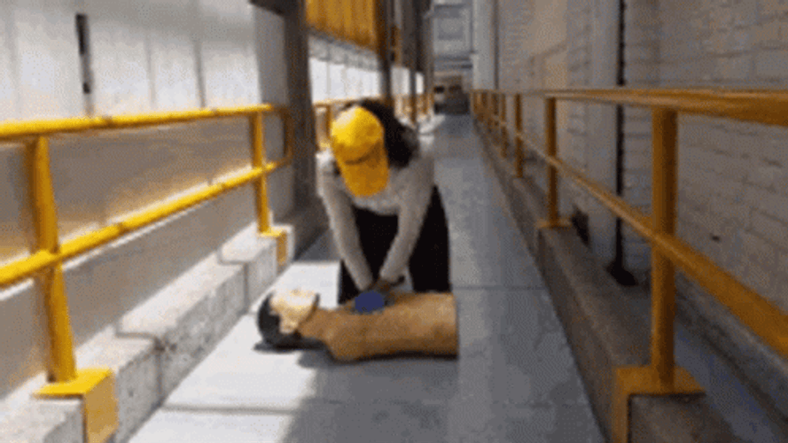 Officer Doing Cpr On Dummy GIF