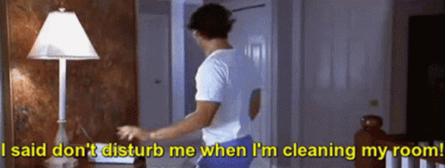 Officer Doofy Dont Disturb Me When Cleaning GIF