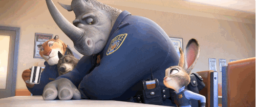 Officer Judy Hopps And Officer Mchorn Fist Bump GIF