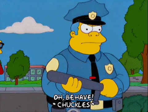 Oh Behave Passive Reaction Chuckling The Simpsons GIF