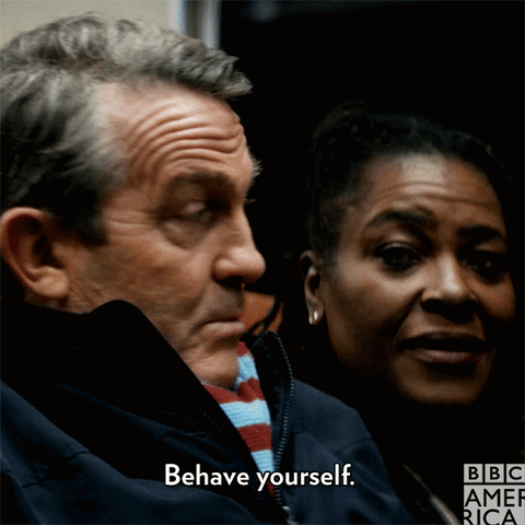 Oh Behave Yourself Bradley Walsh GIF