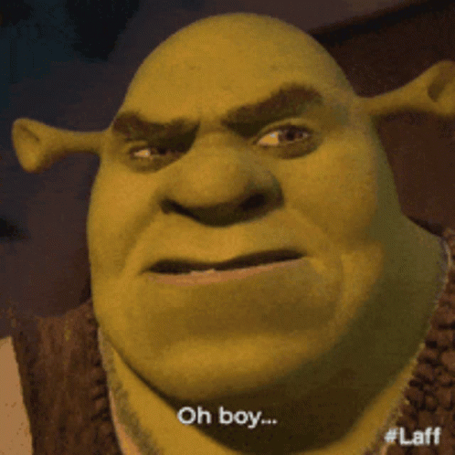 Oh Boy Shrek Problematic Worried GIF