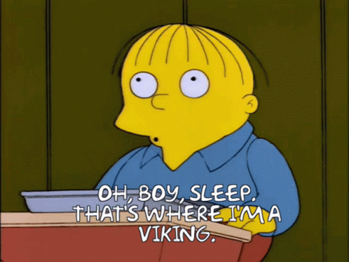 Oh Boy Sleep Ralph Wiggum Simpsons GIF