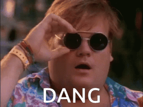 Oh Damn Chris Farley Shades Up GIF