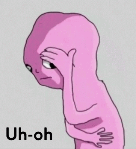 Uh Oh Pink Cartoon Character GIF