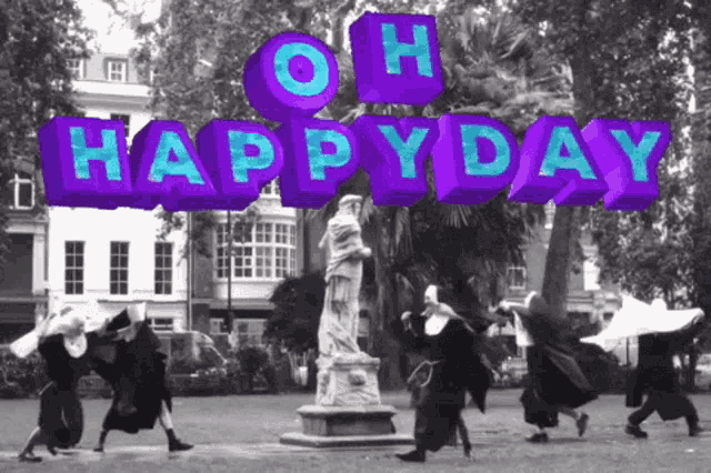 Oh Happy Day Colored Moving Text GIF