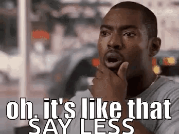 Oh It's Like Say Less GIF