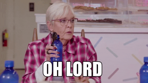 Oh Lord Old Woman Thankful She Eat GIF