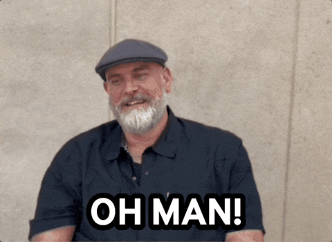 Oh Man Bearded Man Shaking Head GIF