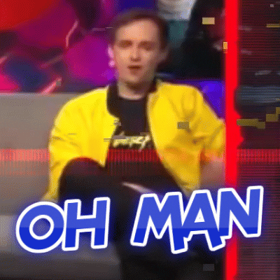 Oh Man Frustrated Reaction Man Shaking Head GIF