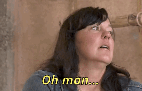 Oh Man Matured Lady Worried Expression GIF