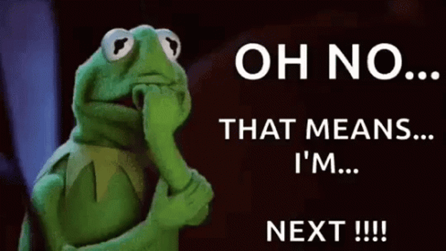Oh No Kermit The Frog Nail Biter GIF