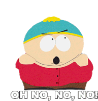 Oh No No No Eric Cartman Sticker GIF