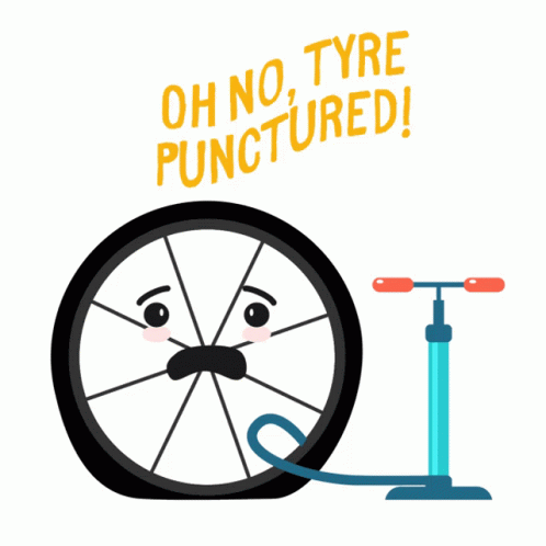 Oh No Tyre Punctured GIF