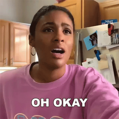 Oh Okay Lady In Pink Shirt GIF