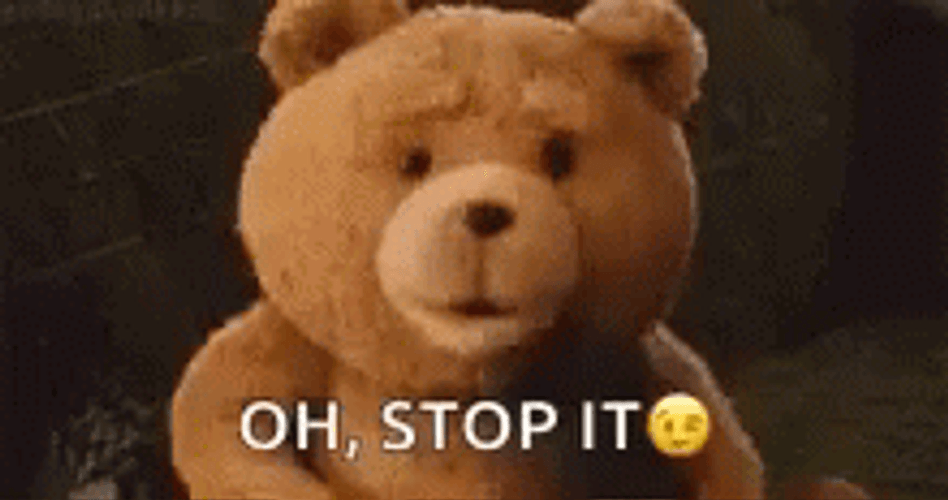 Oh Stop It Cute Bear GIF