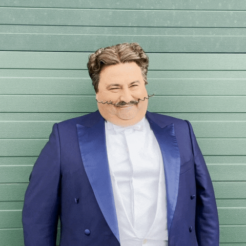 Oh Stop It You Man With Curly Mustache GIF