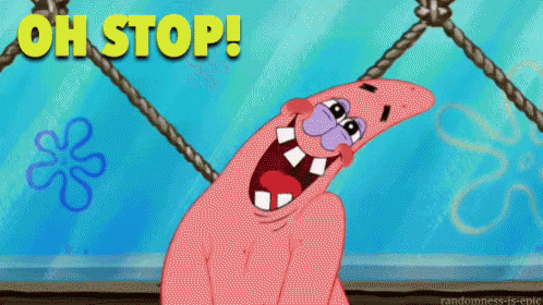 Oh Stop Patrick Star You're Blushing GIF