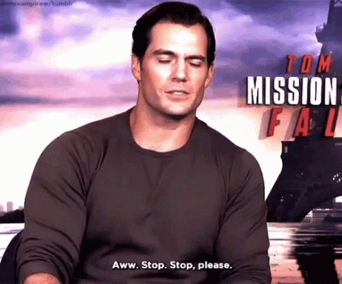 Oh Stop Please Henry Cavill GIF