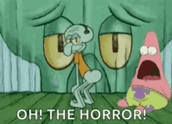 Oh The Horror Patrick Star GIF