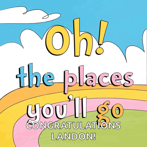 Oh The Places You Will Go Poster GIF