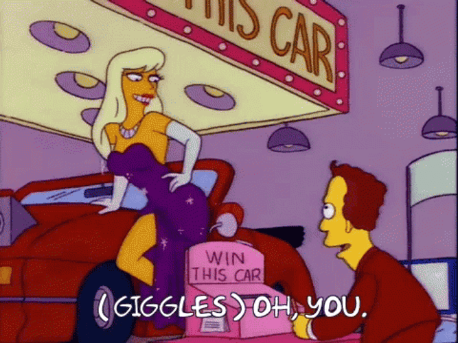 Oh You Giggles Giggling Blushing The Simpsons GIF