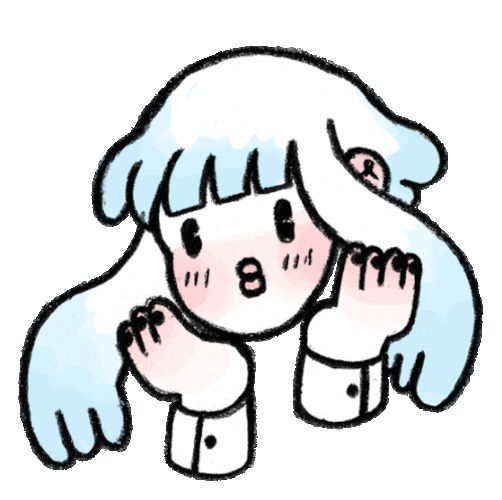 Oh You Shy Cute Doodle Girl GIF