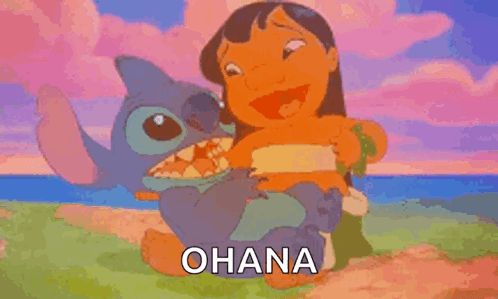 Ohana Lilo Hugging Stitch GIF