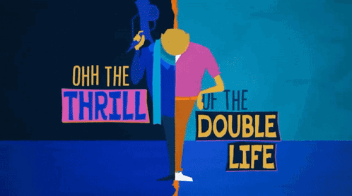 Ohh the Thrill of the Double Life Poster