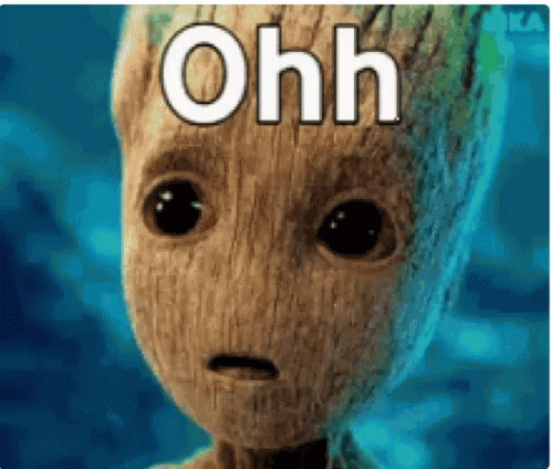 Ohhhh Little Groot Blank Stare Meme GIF