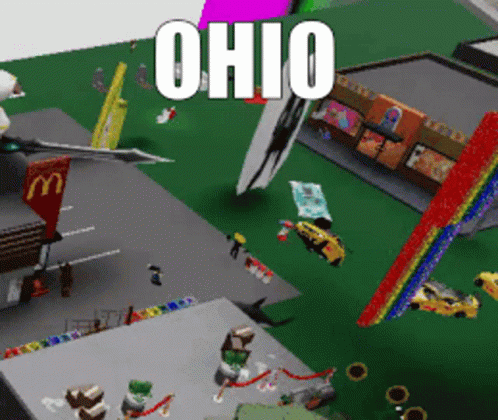 Ohio Meme Yellow Car Hanging GIF