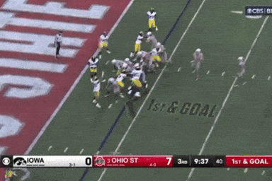 Ohio State vs Iowa Football on CBS