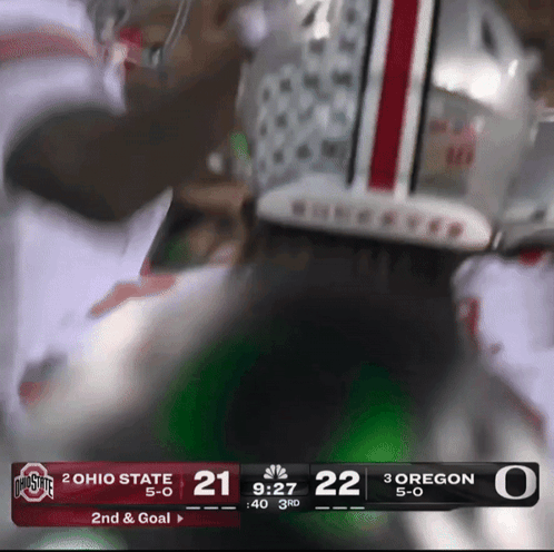 Ohio State vs Oregon Scoreboard 21-22