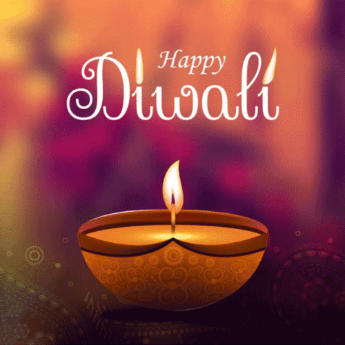Oil Lamp Under Happy Diwali GIF