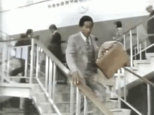 Oj Simpson Jumping Stairs GIF